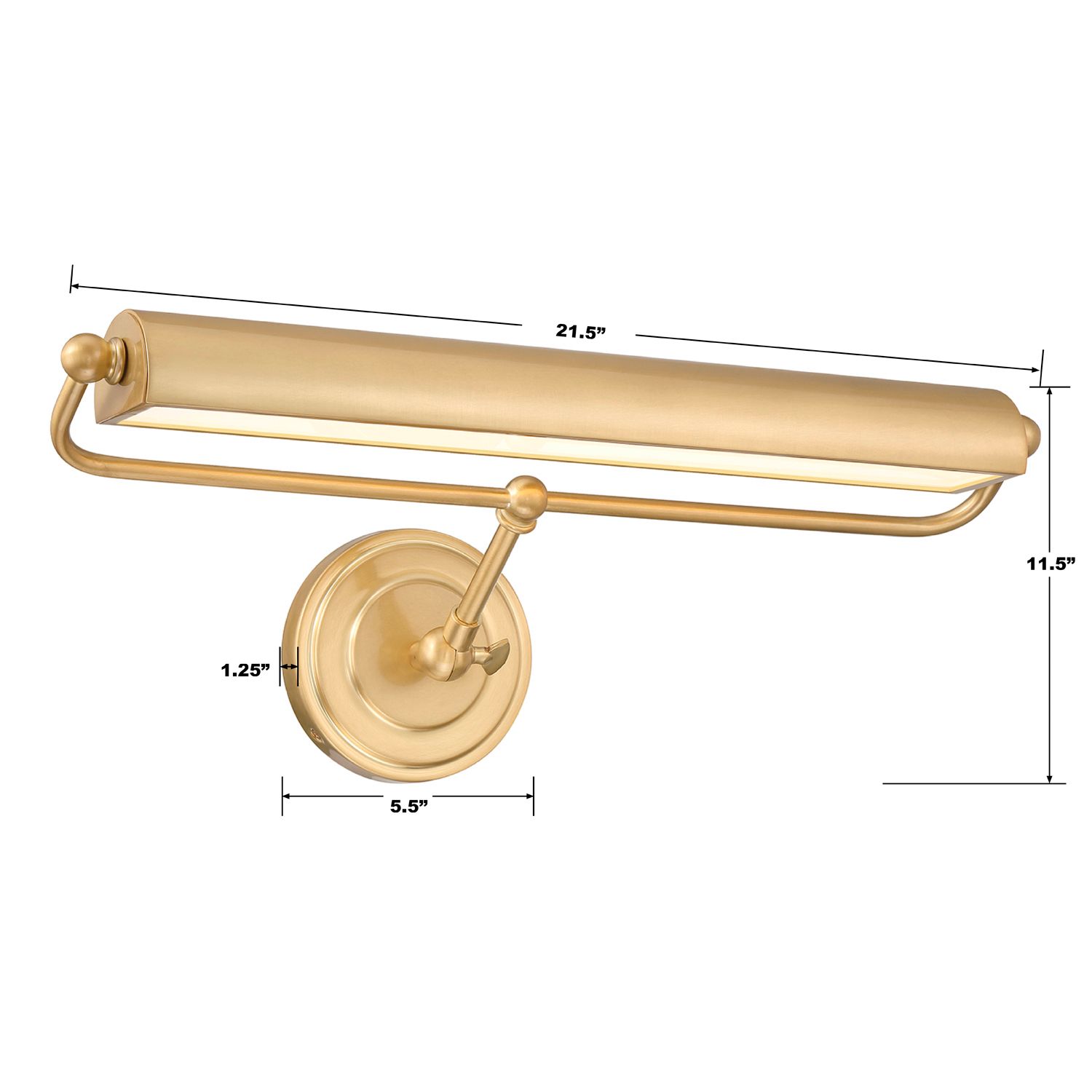 Crystorama Miller 21.5'' LED Aged Brass Picture Light