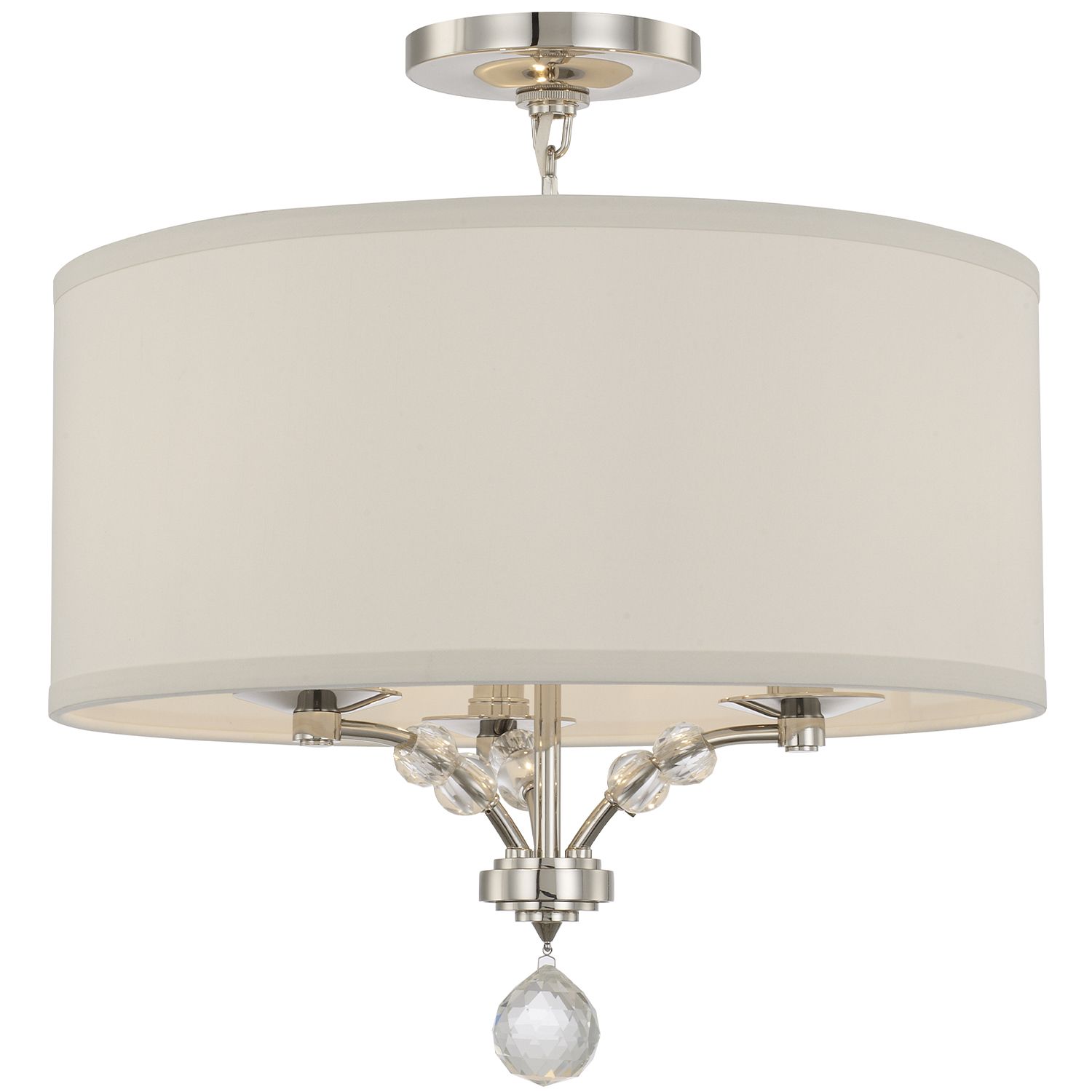 Image 3 Crystorama Mirage 18" Wide Nickel Semi-Flush Ceiling Light more views