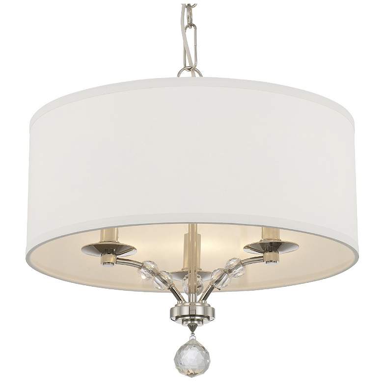 Image 2 Crystorama Mirage 18 inch Wide Polished Nickel 3-Light Pendant