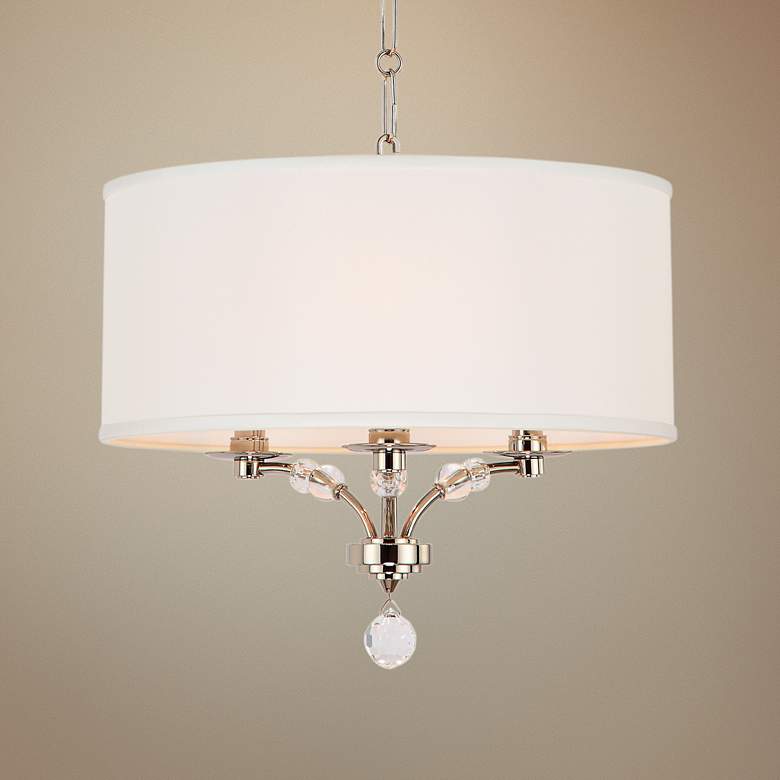 Image 1 Crystorama Mirage 18" Wide Polished Nickel 3-Light Pendant