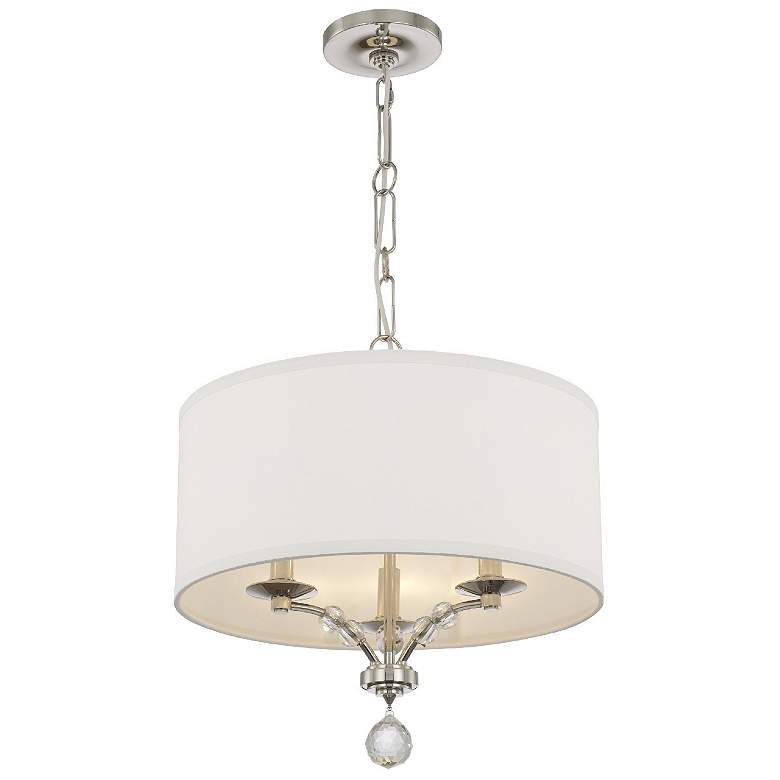 Image 4 Crystorama Mirage 18" Wide Polished Nickel 3-Light Pendant more views