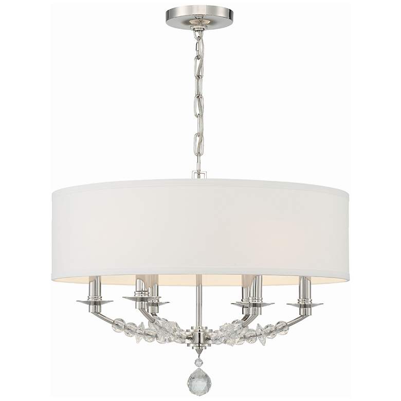 Image 1 Crystorama Mirage 24 inchW Polished Nickel 6-Light Chandelier