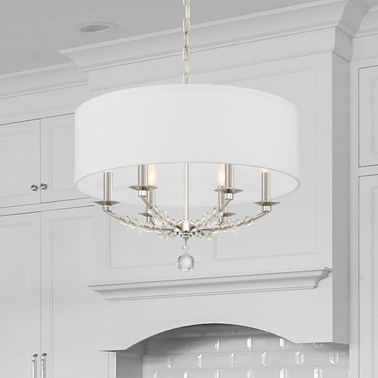 Image 1 Crystorama Mirage 24"W Polished Nickel 6-Light Chandelier
