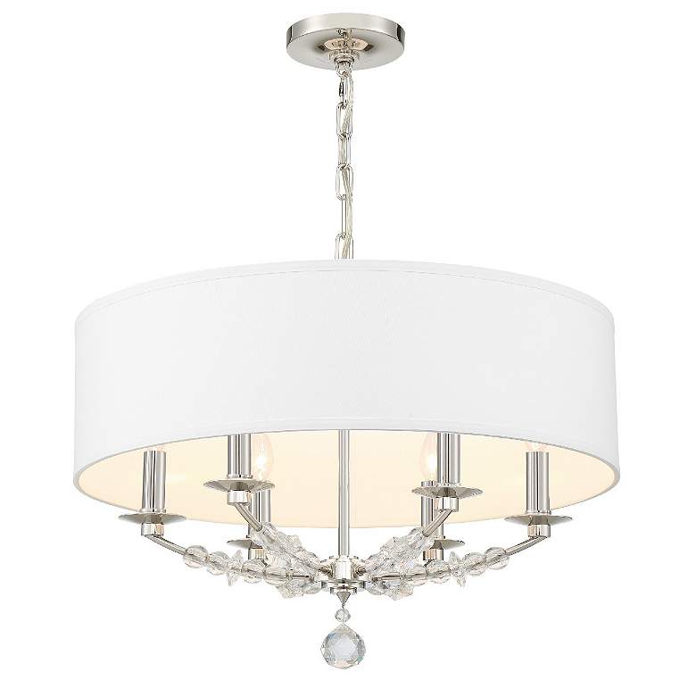 Image 3 Crystorama Mirage 24"W Polished Nickel 6-Light Chandelier more views