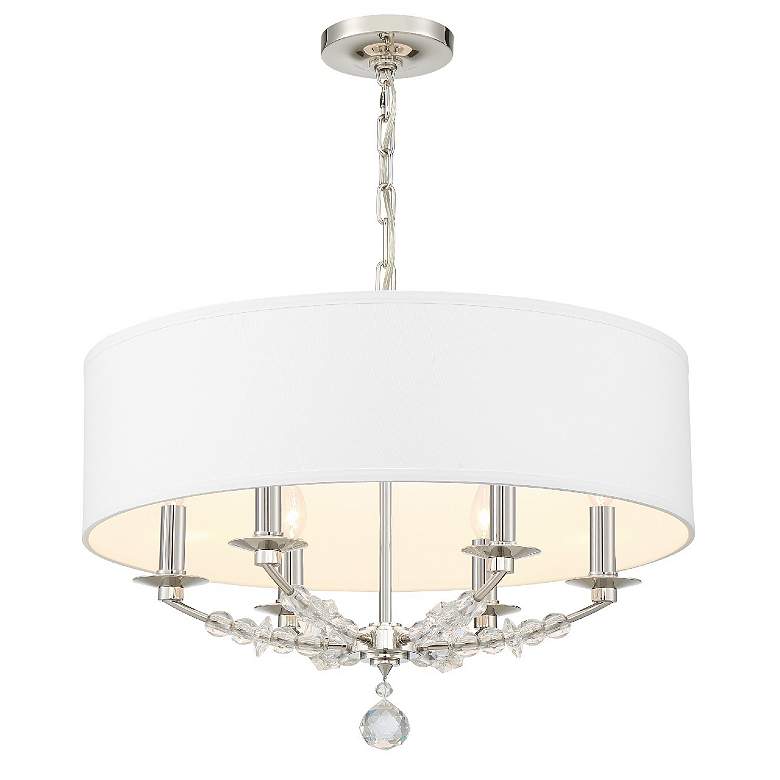 Image 2 Crystorama Mirage 24 inchW Polished Nickel 6-Light Chandelier more views