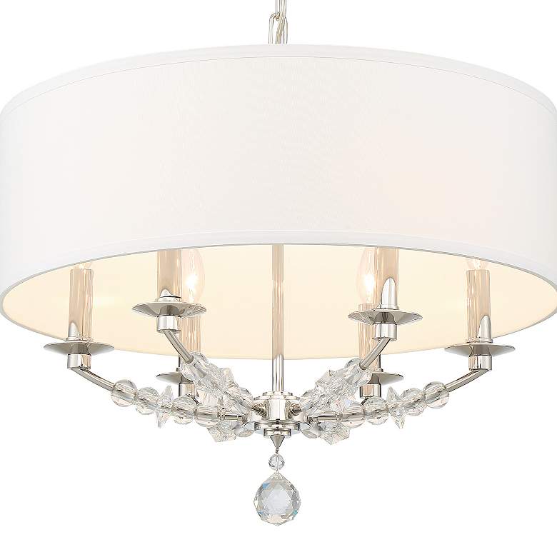 Image 5 Crystorama Mirage 24"W Polished Nickel 6-Light Chandelier more views