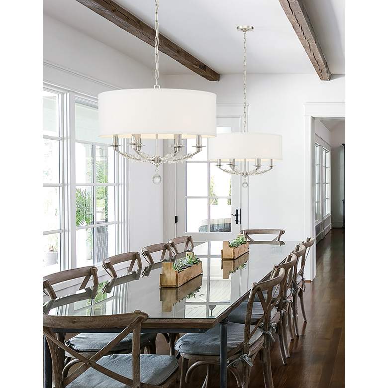 Image 6 Crystorama Mirage 24"W Polished Nickel 6-Light Chandelier more views