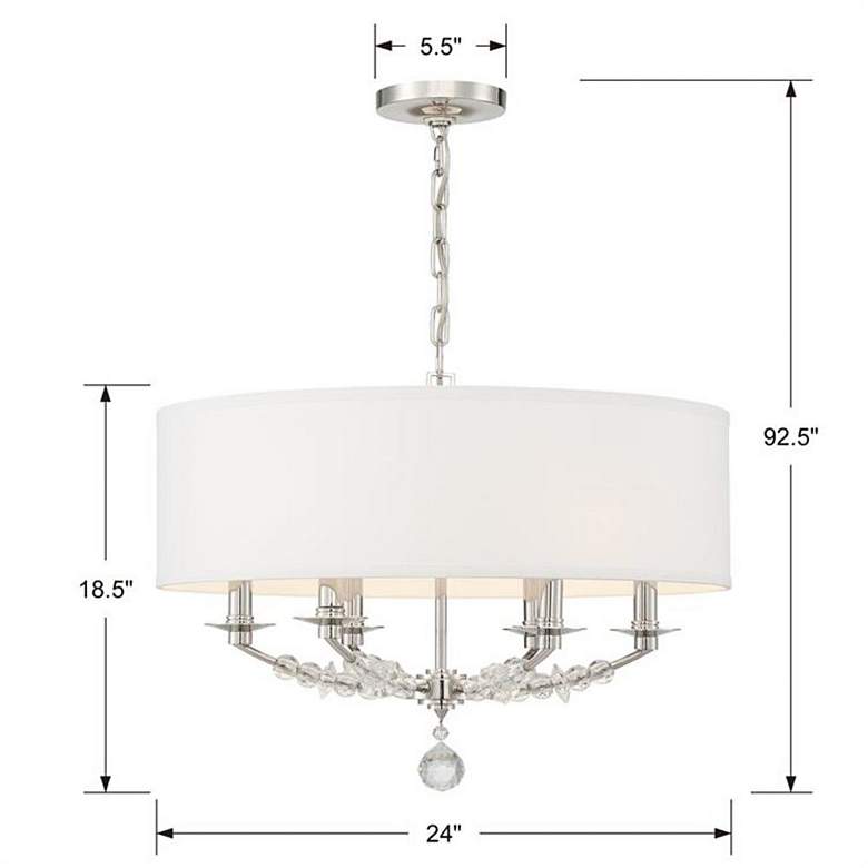 Image 7 Crystorama Mirage 24 inchW Polished Nickel 6-Light Chandelier more views