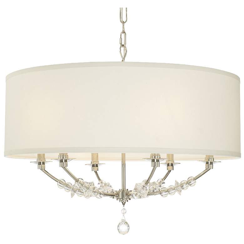 Image 2 Crystorama Mirage 30" Wide Polished Nickel Pendant Light