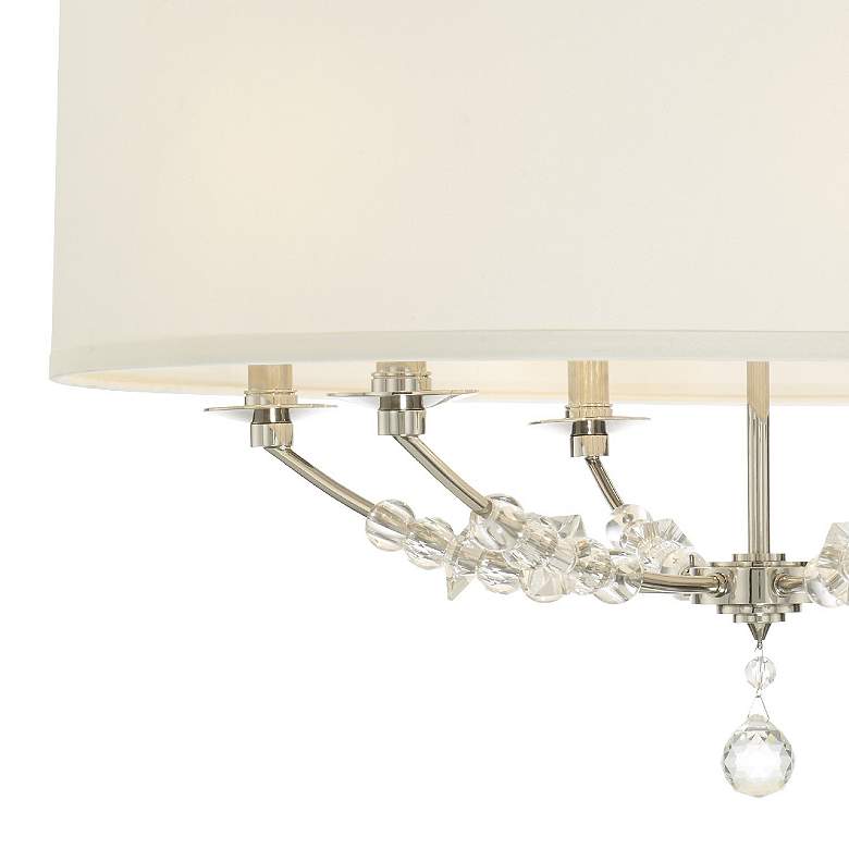 Image 3 Crystorama Mirage 30" Wide Polished Nickel Pendant Light more views