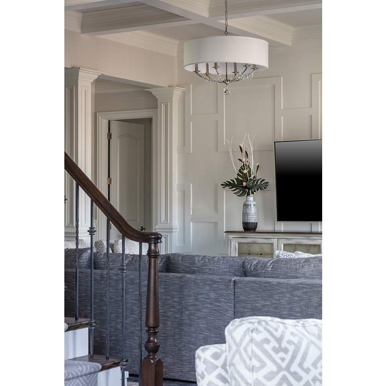 Image 6 Crystorama Mirage 30" Wide Polished Nickel Pendant Light more views