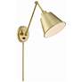 Crystorama Mitchell Aged Brass Swing Arm Wall Lamp