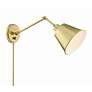 Crystorama Mitchell Aged Brass Swing Arm Wall Lamp