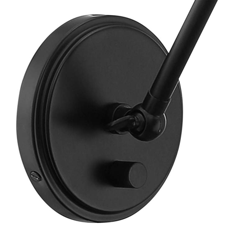 Image 4 Crystorama Mitchell Matte Black Hardwire Plug-In Wall Lamp more views