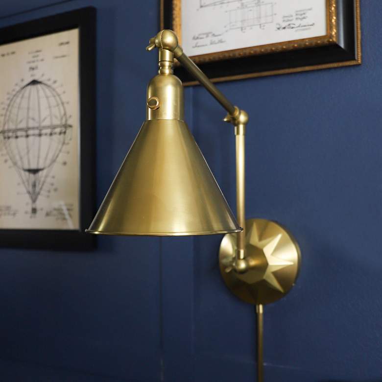 Image 1 Crystorama Morgan 23" High Aged Brass Wall Sconce