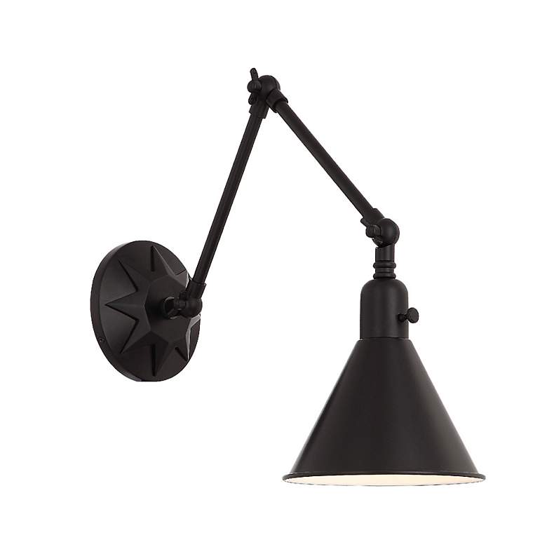 Image 2 Crystorama Morgan 23" High Matte Black Wall Sconce more views