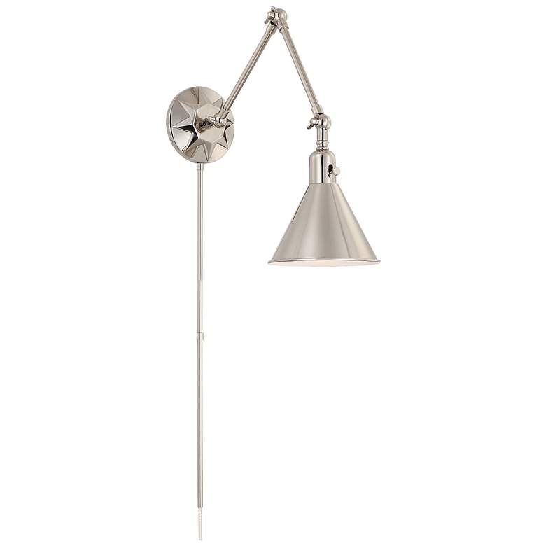 Image 1 Crystorama Morgan 23 inch High Polished Nickel Wall Sconce