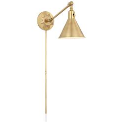 Crystorama Morgan 7" High Aged Brass Wall Sconce
