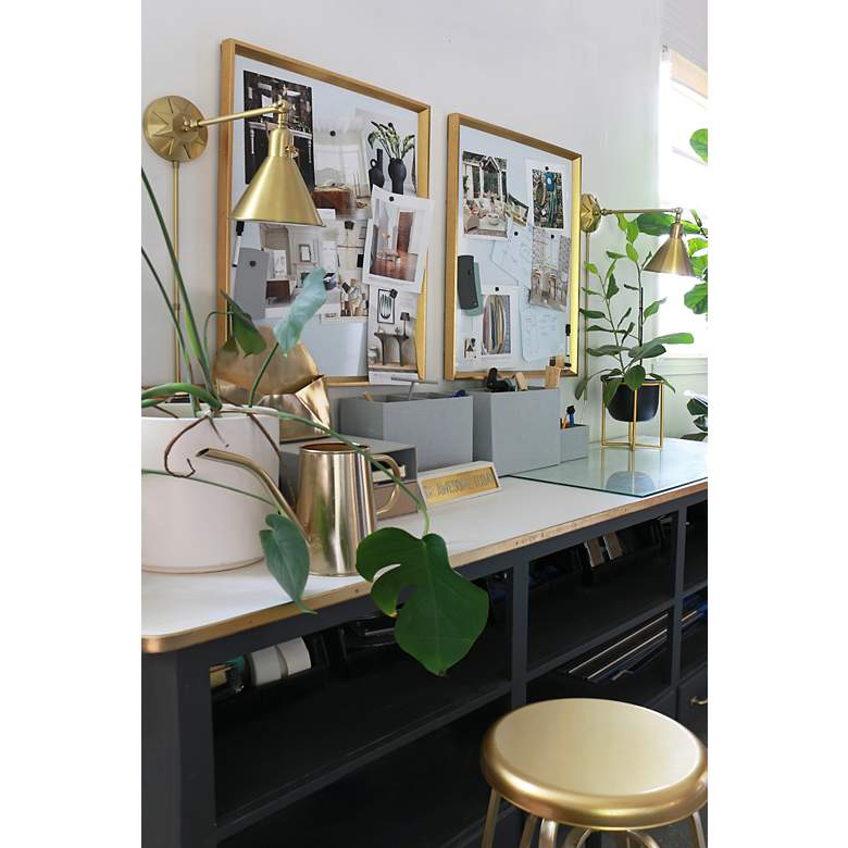 Image 7 Crystorama Morgan 7" High Aged Brass Wall Sconce more views