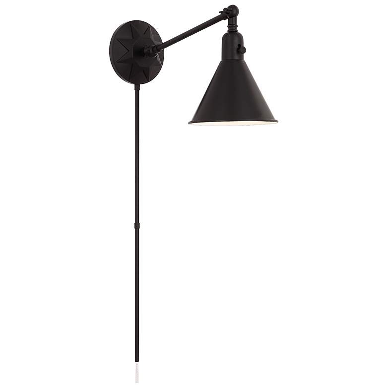 Image 1 Crystorama Morgan 7 inch High Matte Black Wall Sconce