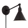 5_Crystorama Morgan 7" High Matte Black Wall Sconce more views