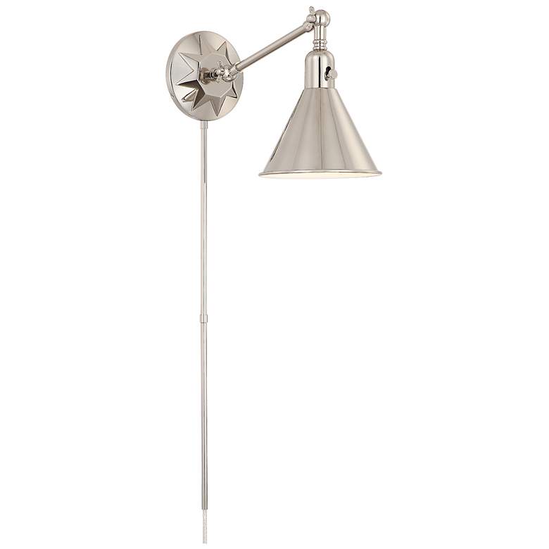 Image 2 Crystorama Morgan 7" High Polished Nickel Wall Sconce