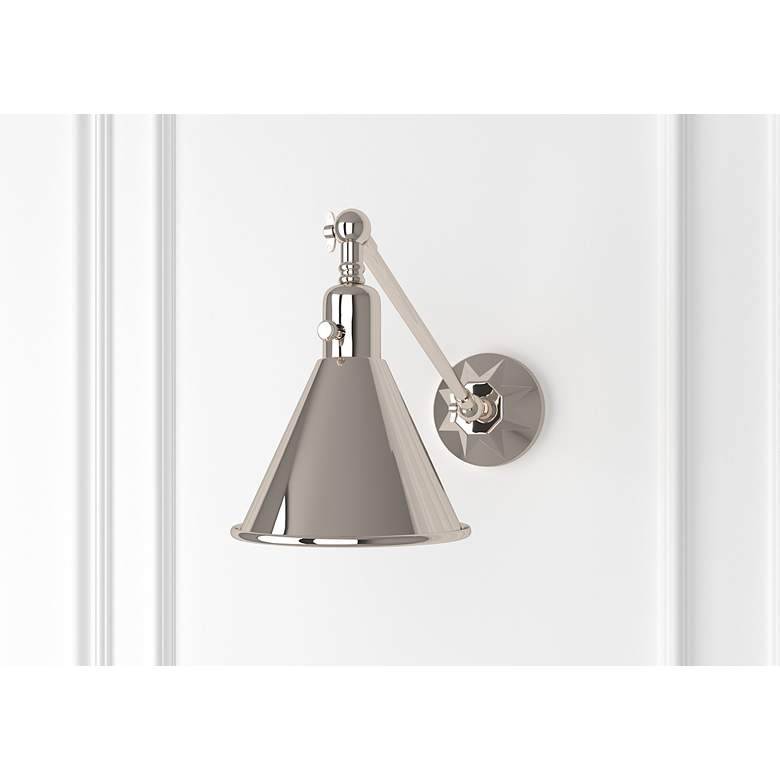 Image 6 Crystorama Morgan 7" High Polished Nickel Wall Sconce more views