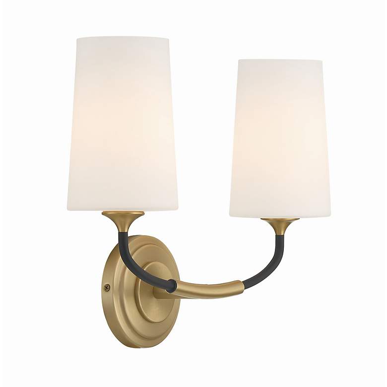 Image 3 Crystorama Niles 12" High Modern Gold 2-Light Wall Sconce more views