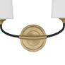5_Crystorama Niles 12" High Modern Gold 2-Light Wall Sconce more views