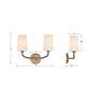 6_Crystorama Niles 12" High Modern Gold 2-Light Wall Sconce more views