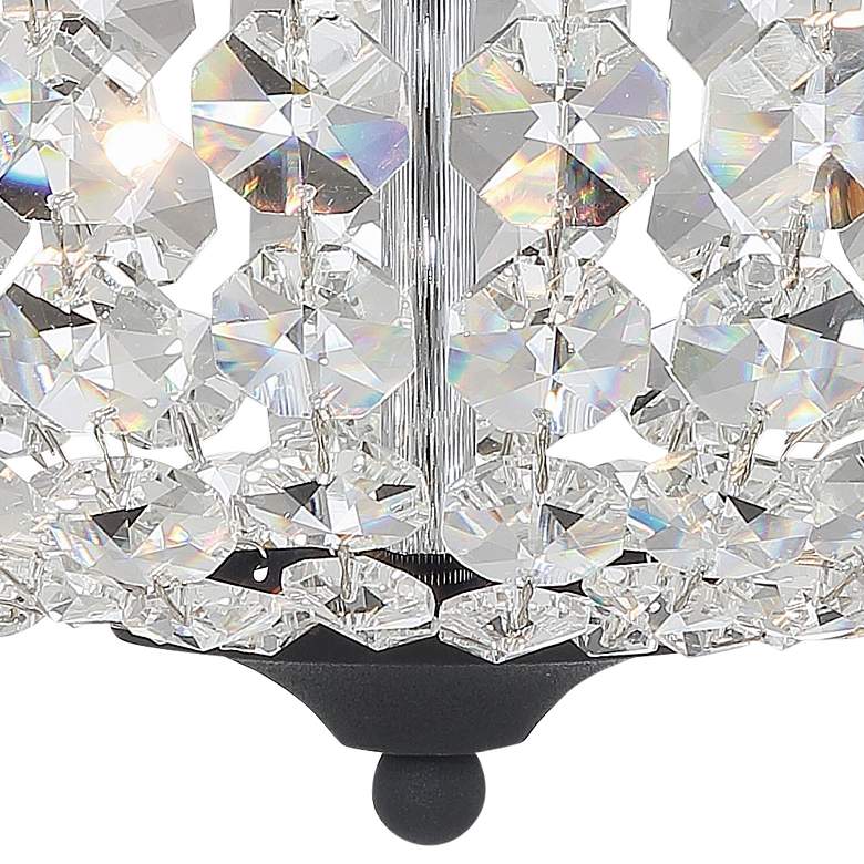 Image 2 Crystorama Nola 11.5" Wide Black and Crystal Glass Ceiling Light more views