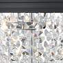 Crystorama Nola 11.5" Wide Black and Crystal Glass Ceiling Light
