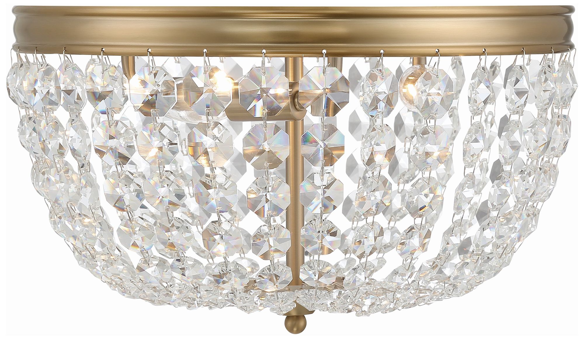 Crystorama Nola 14.25'' Vibrant Gold Flush Mount