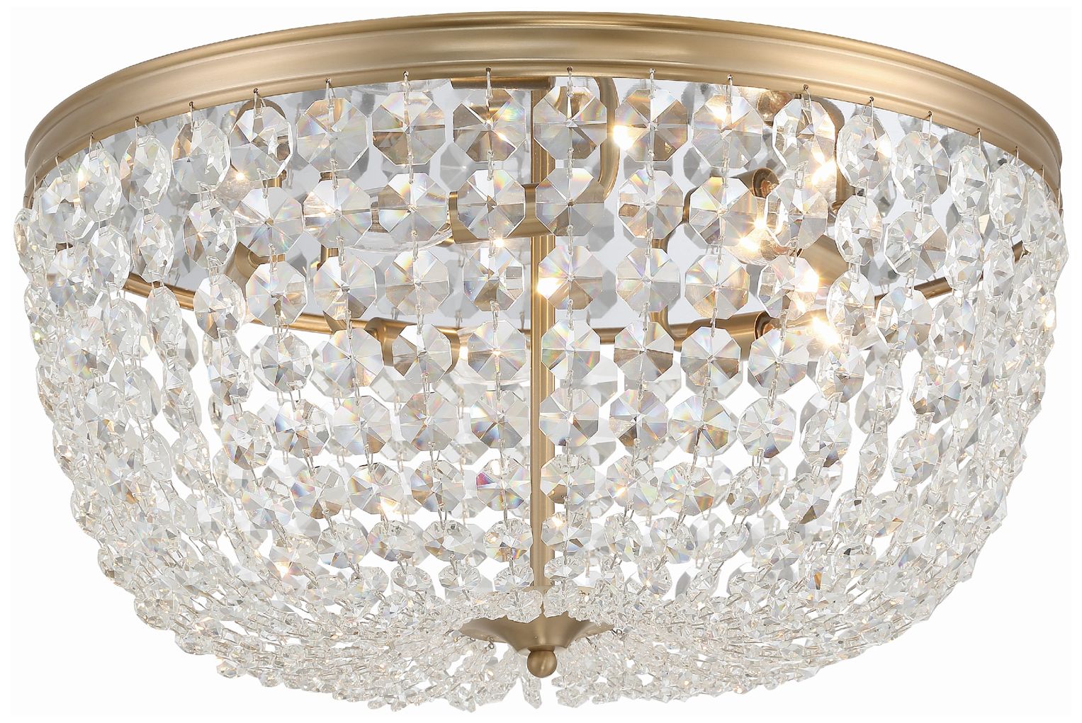 Image 2 Crystorama Nola 20'' Vibrant Gold Flush Mount more views