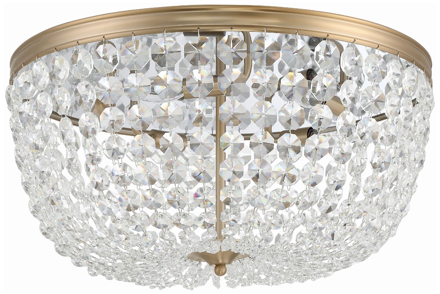 Image 3 Crystorama Nola 20'' Vibrant Gold Flush Mount more views