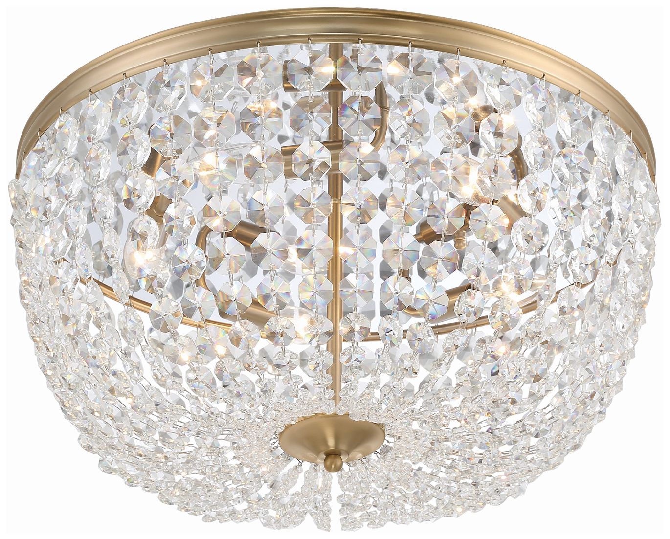 Image 4 Crystorama Nola 20'' Vibrant Gold Flush Mount more views