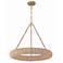 Crystorama Oakley 24" Wide Soft Gold LED Ring Pendant Light