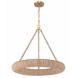 Crystorama Oakley 24" Wide Soft Gold LED Ring Pendant Light