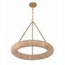 5_Crystorama Oakley 24" Wide Soft Gold LED Ring Pendant Light more views