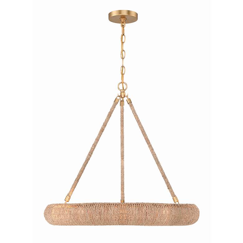 Image 6 Crystorama Oakley 6 Light Soft Gold Chandelier more views
