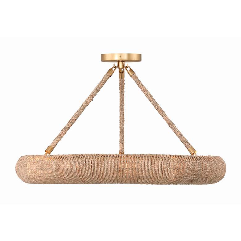 Image 5 Crystorama Oakley 8 Light Soft Gold Semi Flush Mount more views