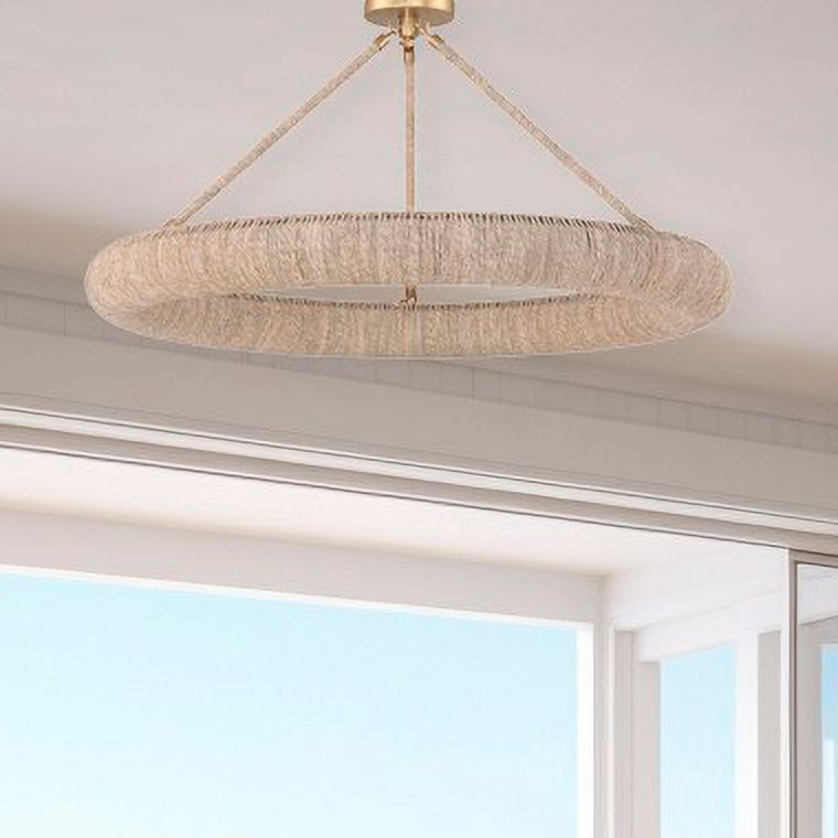 Crystorama Oakley 8 Light Soft Gold Semi Flush Mount