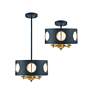 3_Crystorama Odelle 14" Wide Matte Black Drum Ceiling Light more views