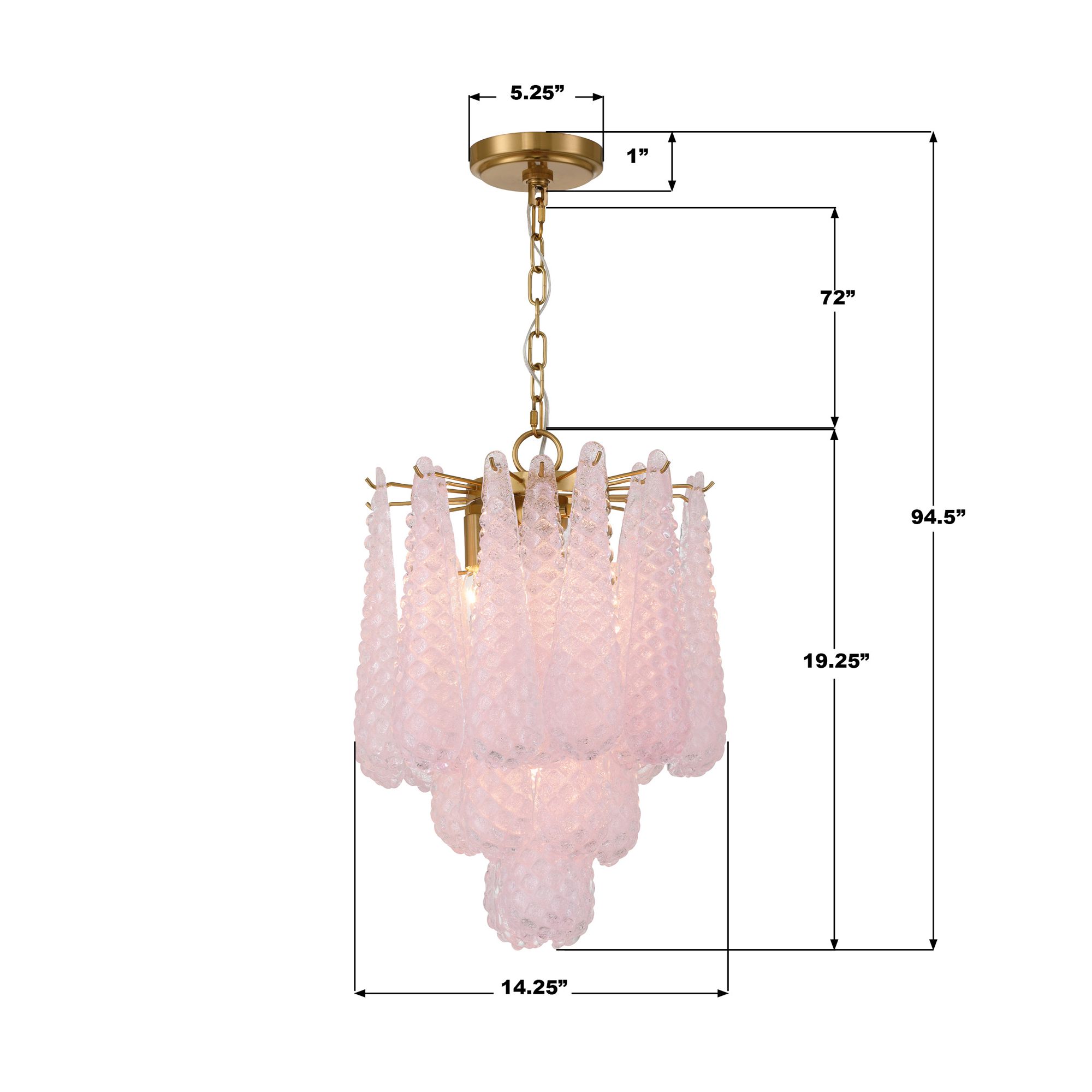 Crystorama Ollie 14.25'' Aged Brass Chandelier