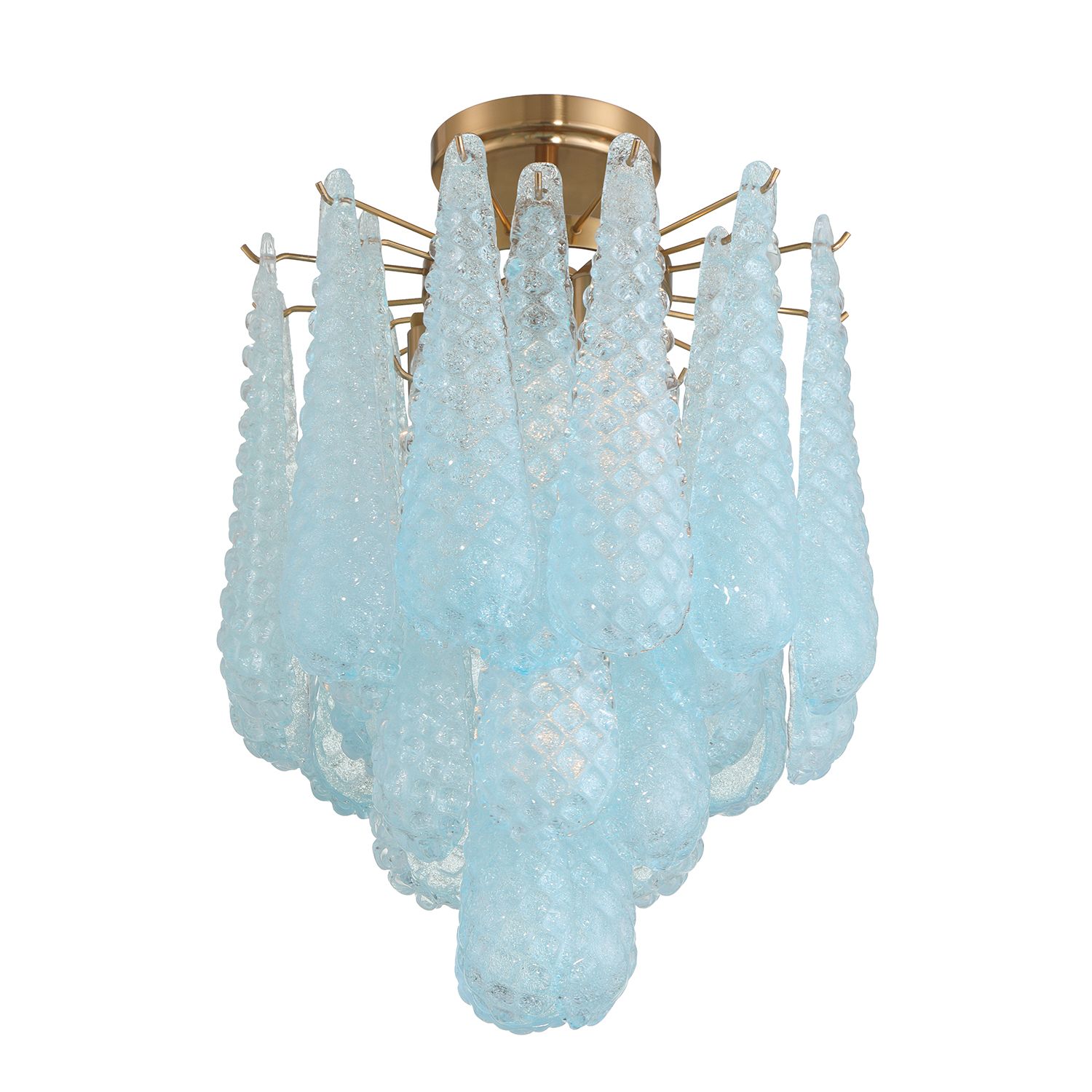 Image 5 Crystorama Ollie 14.25'' Aged Brass Semi Flush Mount more views