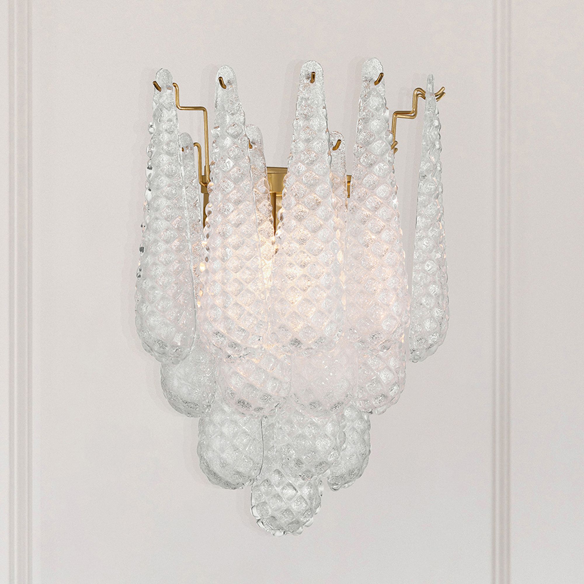 Crystorama Ollie 14'' Aged Brass Sconce