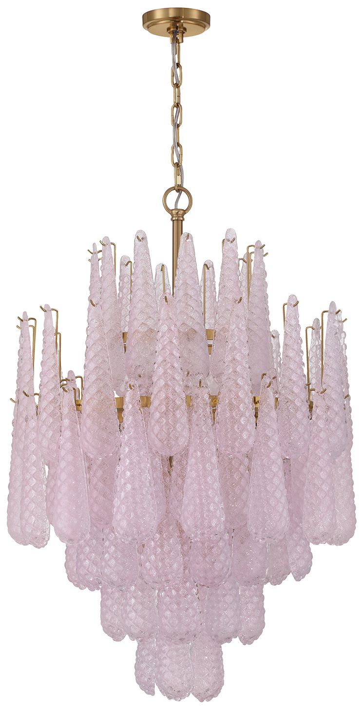 Image 2 Crystorama Ollie 26.25'' Aged Brass Chandelier more views