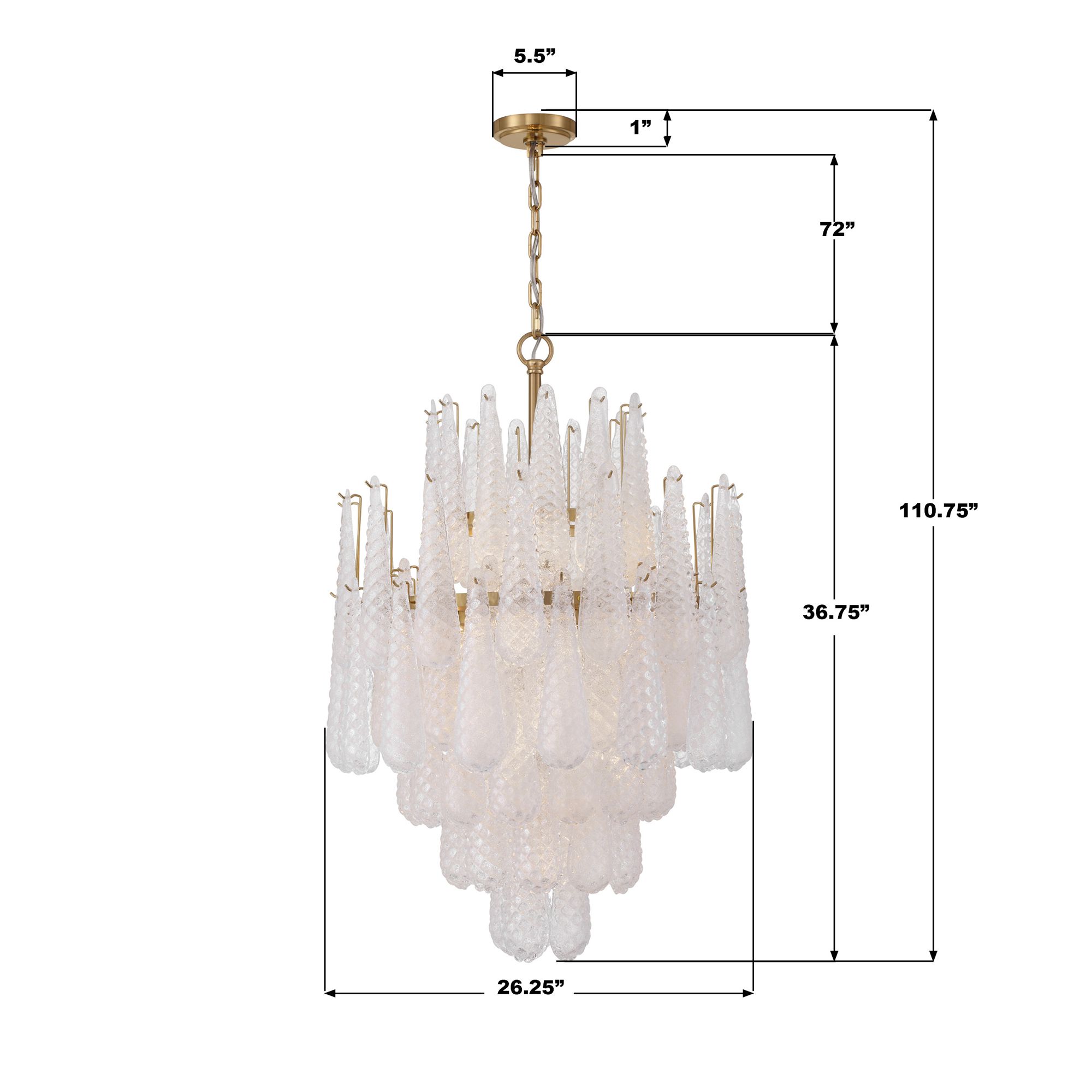 Crystorama Ollie 26.25'' Aged Brass Chandelier