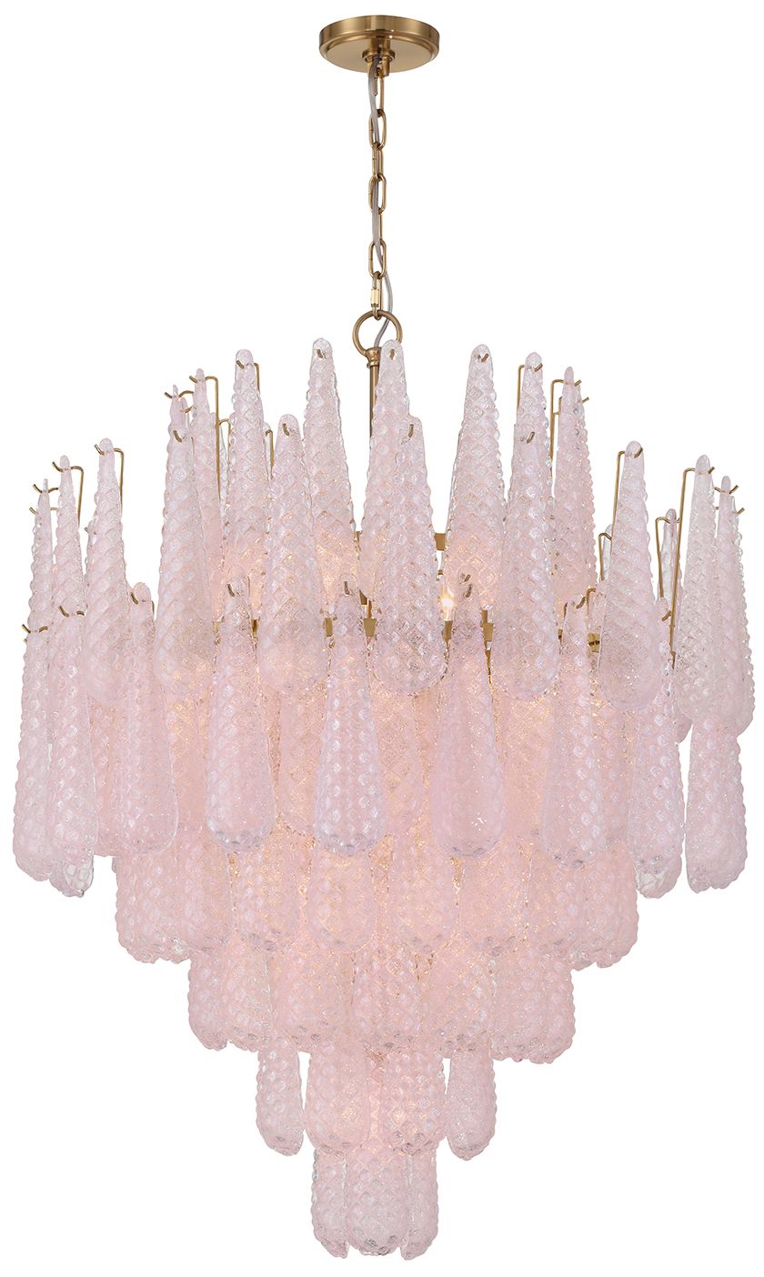 Crystorama Ollie 33.25'' Aged Brass Chandelier