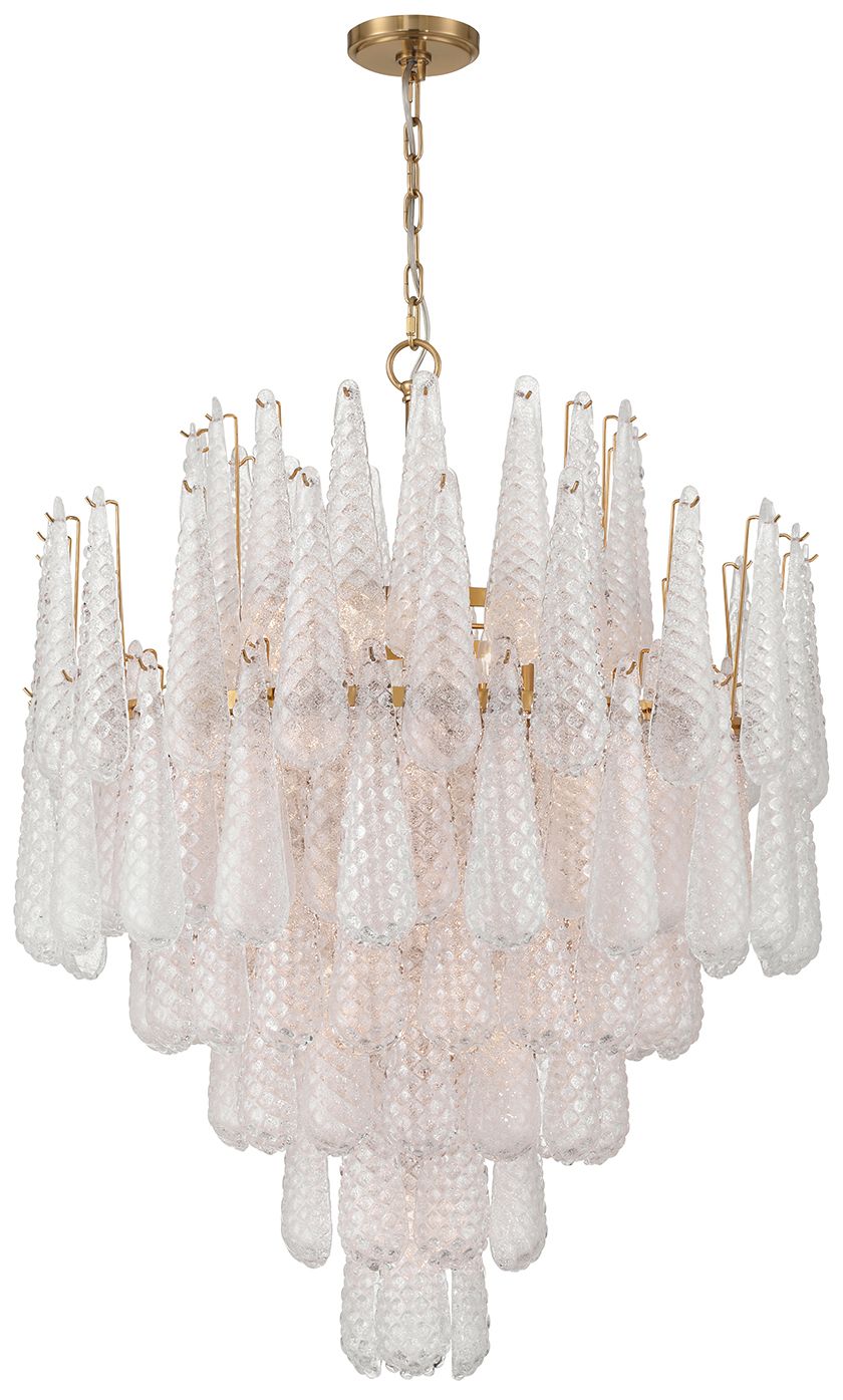 Crystorama Ollie 33.25'' Aged Brass Chandelier